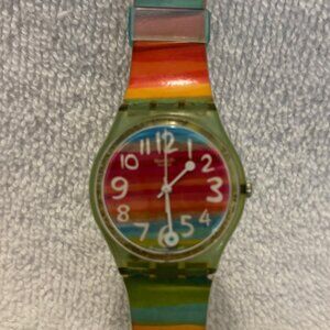Swatch Color the Sky Rainbows Watch - LIKE NEW
